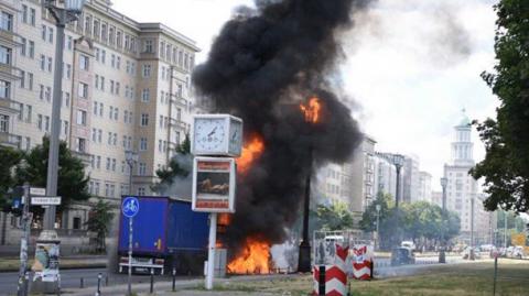 В центре Берлина прогремел взрыв (Видео)