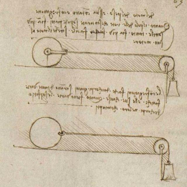 В записках Леонардо да Винчи обнаружили изучение силы трения